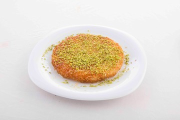 Turkish Künefe Dessert With Peanuts