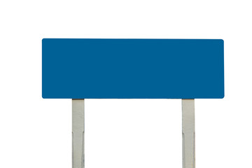 blank road sign isolated on white