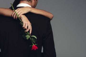 Loving couple in embrace