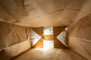 Kraft bag inside