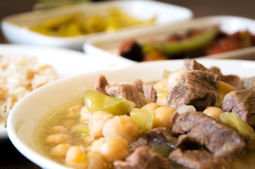 Turkish Chickpea Dish and Meat