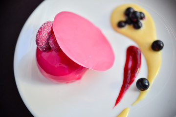 ice cream with cherry