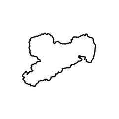 map of Saxony. vector illustration