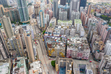 Top view of Hong Kong residential district