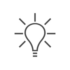 Light bulb vector icon