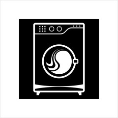 Washing Machine Icon. Cloth Washing Machine Icon