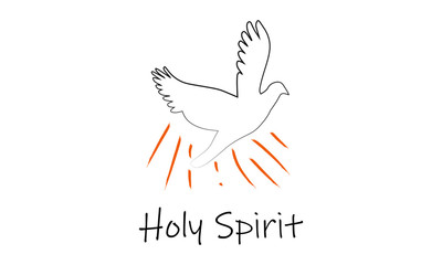 Pentecost poster design for print or use as card, flyer or T shirt