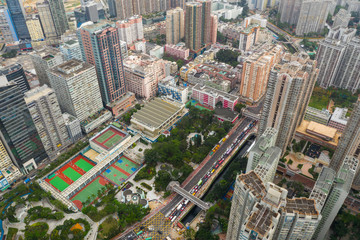  Top view of apartment building in Hong Kong