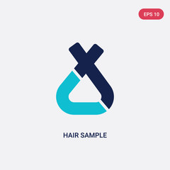 two color hair sample vector icon from beauty concept. isolated blue hair sample vector sign symbol can be use for web, mobile and logo. eps 10