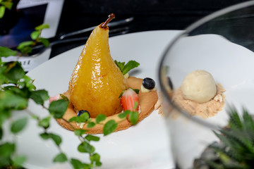 dessert with fruit