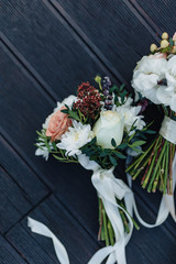 wedding bouquet and wedding decoration, flowers and wedding floral arrangements