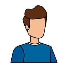 young and casual man character