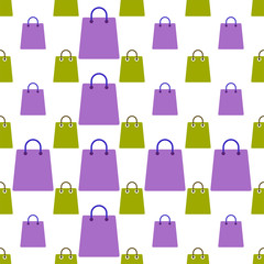 Shopping Bag Icon Seamless Pattern