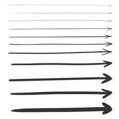 Vector Set of Sketch Hand Drawn Arrows