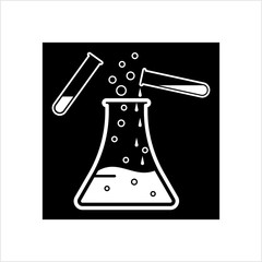 Laboratory Glass Beaker And Test Tube Icon Design