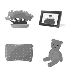 Isolated object of dreams and night icon. Set of dreams and bedroom stock vector illustration.