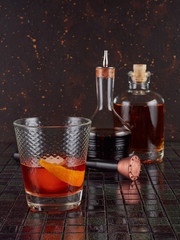 Old fashioned cocktail