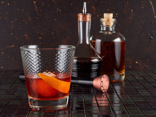 Old fashioned cocktail
