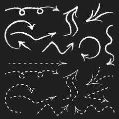 Handdrawn arrows set - Vector