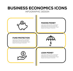BUSINESS ECONOMICS ICON SET