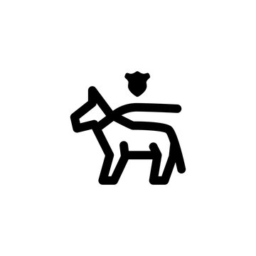 police dog icon vector illustration