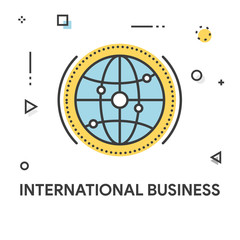 International Business Colored Line Icon
