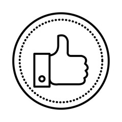 hand like social media icon