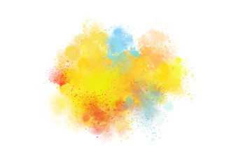 Abstract watercolor brush spatter bot digital art painting soft focus for texture background