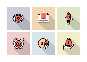 START UP AND DEVELOPMENT ICON CONCEPT