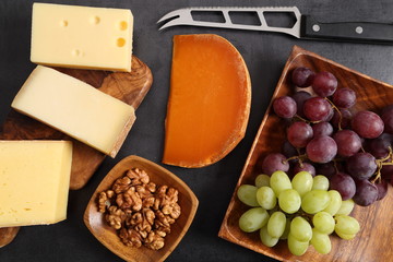 Cheese and other snacks.