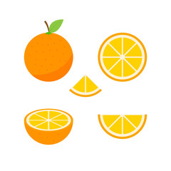 Set of fruits and berries. Summer fruit. Fruit apple, pear, strawberry, orange, peach, plum, banana, watermelon, pineapple kiwi lemon Fruits vector collection. Vector illustration.