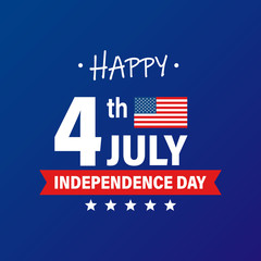 USA Independence Day 4th of July holiday. United states of America flag. Happy independence day banner. Memorial day. American background. Vector illustration.