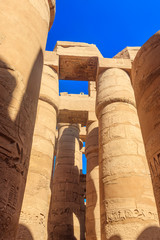 Great Hypostyle Hall in Karnak temple complex in Luxor, Egypt