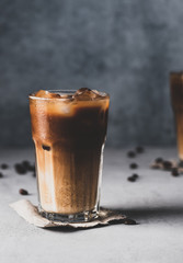 ice coffee with milk background
