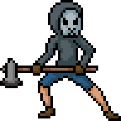 Fototapeta premium vector pixel art crazy man