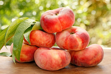 Paraguay peaches in natural background.