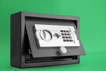 Obraz premium Modern safe on color background