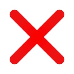 Delete icon - no sign, close symbol vector, cancel, wrong and reject vector