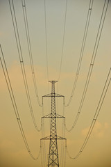 energie electricité poteau tension