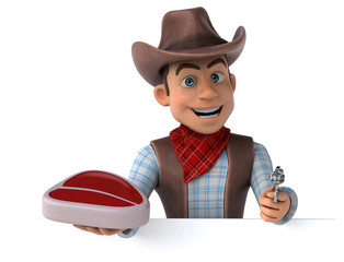 Fun Cowboy - 3D Illustration