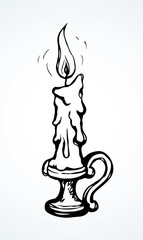 Candle. Vector drawing