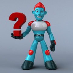 Red Robot - 3D Illustration