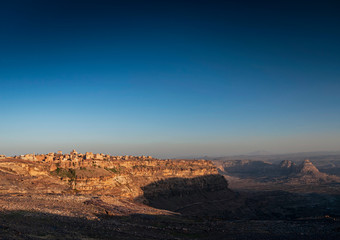 Fototapeta na wymiar kawkaban ancient hilltop village in haraz mountains of yemen