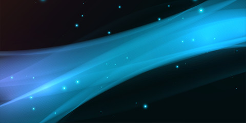 Blue glowing wave