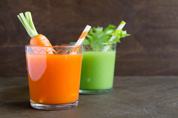Fototapeta na wymiar Vitamin diet cocktails for weight loss. vegetarian drinks.