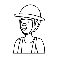 circus clown comic character vector illustration
