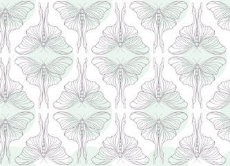 Butterfly pattern on white vector
