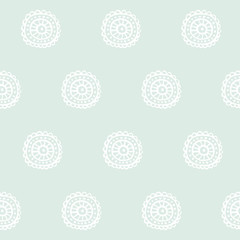 Circle ornament pattern pastel green vector