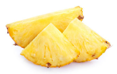 Fresh pineapple on white background