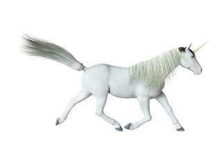 3d rendered illustration of a unicorn isolated on white